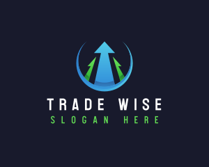 Arrow Growth Trading logo design