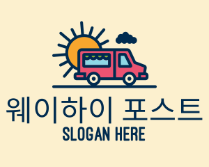 Cute Van Truck logo design