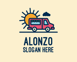 Cute Van Truck logo design