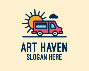 Cute Van Truck logo design