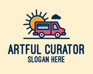 Cute Van Truck logo design