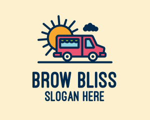 Cute Van Truck logo design