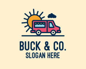 Cute Van Truck logo design