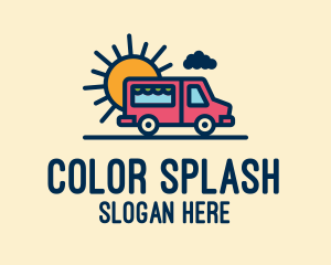 Cute Van Truck logo design