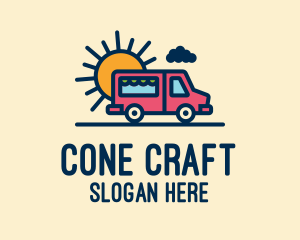 Cute Van Truck logo design