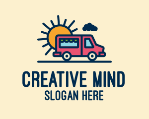 Cute Van Truck logo design