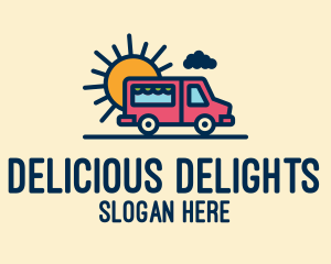 Cute Van Truck logo design