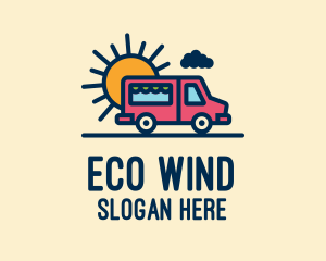 Cute Van Truck logo design