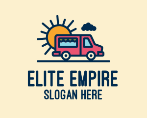 Cute Van Truck logo design