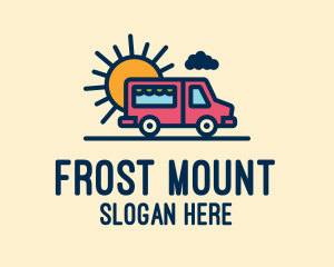 Cute Van Truck logo design