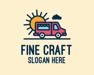 Cute Van Truck logo design