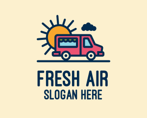 Cute Van Truck logo design