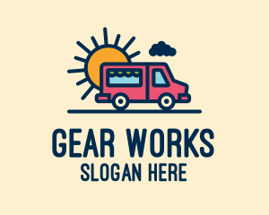 Cute Van Truck logo design