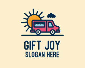 Cute Van Truck logo design