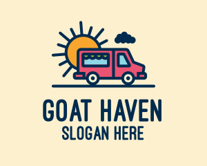 Cute Van Truck logo design