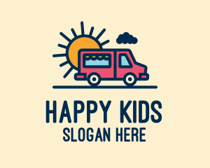 Cute Van Truck logo design