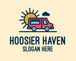 Cute Van Truck logo design