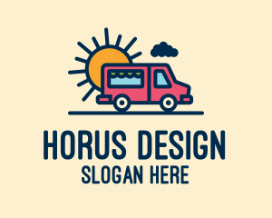 Cute Van Truck logo design