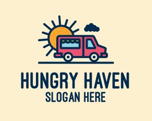 Cute Van Truck logo design