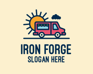 Cute Van Truck logo design