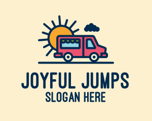 Cute Van Truck logo design