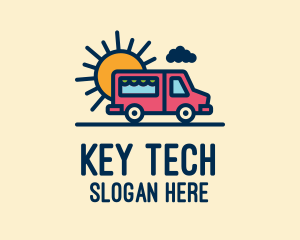 Cute Van Truck logo design