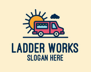 Cute Van Truck logo design