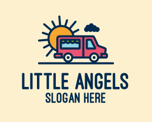 Cute Van Truck logo design