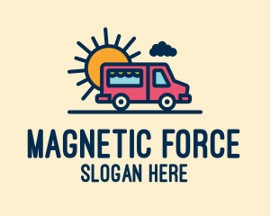 Cute Van Truck logo design