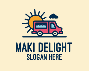 Cute Van Truck logo design