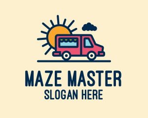 Cute Van Truck logo design