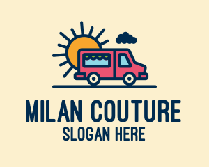 Cute Van Truck logo design