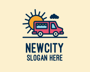 Cute Van Truck logo design