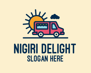 Cute Van Truck logo design