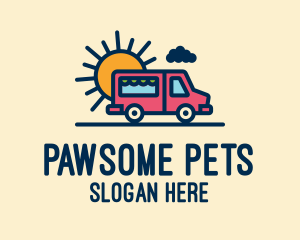 Cute Van Truck logo design