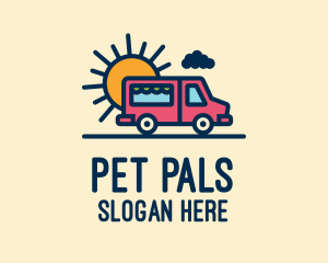 Cute Van Truck logo design