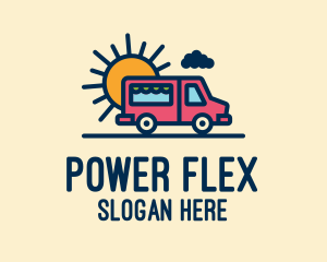 Cute Van Truck logo design