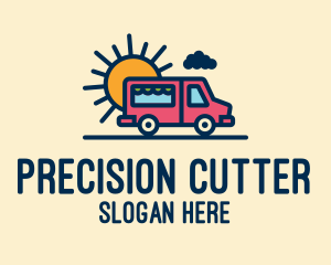 Cute Van Truck logo design