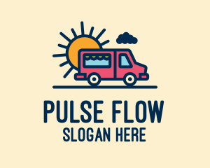 Cute Van Truck logo design