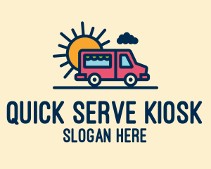 Cute Van Truck logo design