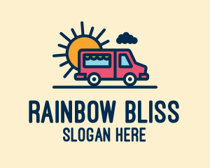 Cute Van Truck logo design