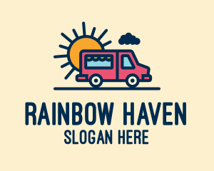 Cute Van Truck logo design