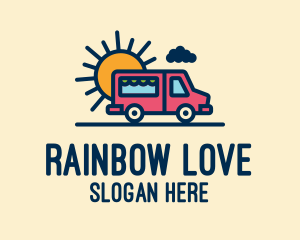 Cute Van Truck logo design