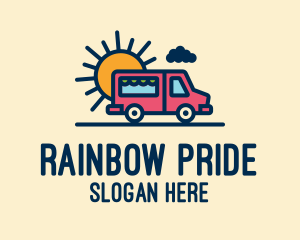 Cute Van Truck logo design