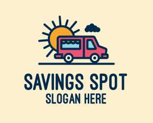 Cute Van Truck logo design