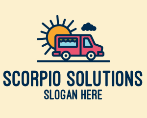 Cute Van Truck logo design