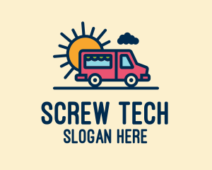 Cute Van Truck logo design