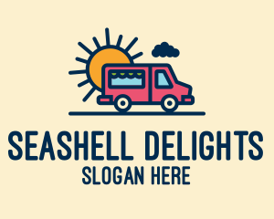 Cute Van Truck logo design