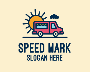 Cute Van Truck logo design