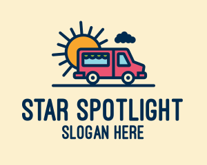 Cute Van Truck logo design